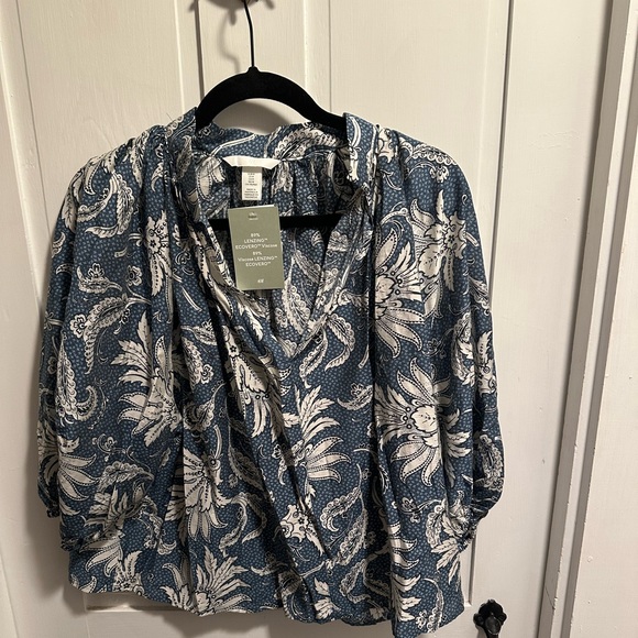 NWT H&M Balloon Sleeve Blouse - M - Picture 5 of 7